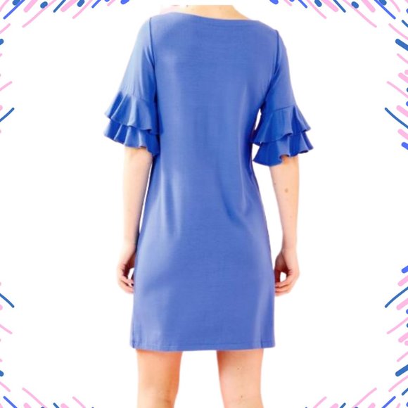 LILLY PULITZER LULA DRESS; COASTAL BLUE - Sz M - Picture 2 of 8